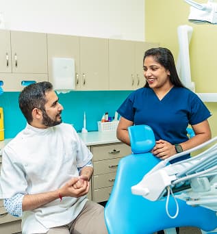 A Dapto dentist reviewing full-arch planning information.